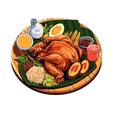 chicken inasal png|Inasal na manok vector illustration or chicken inasal traditional .
